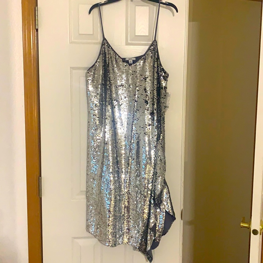 Silver Sequin Dress